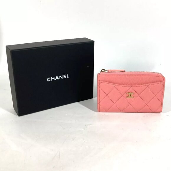 CHANEL Matelasse CC Mark Fragment Case zipper wallet case purse Unused - Picture 12 of 12